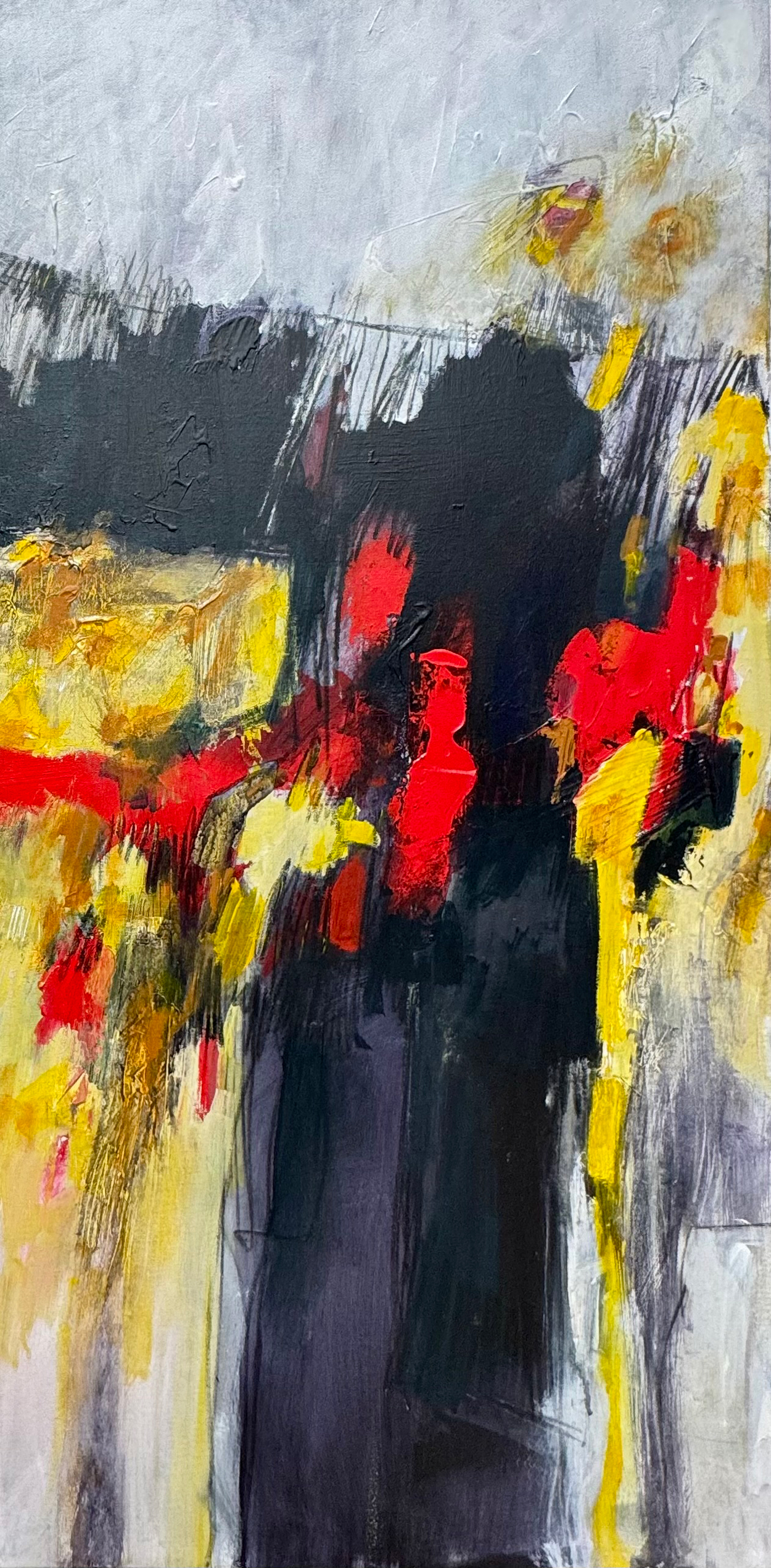 Yello bird I, dipt 140x70cm, aoc