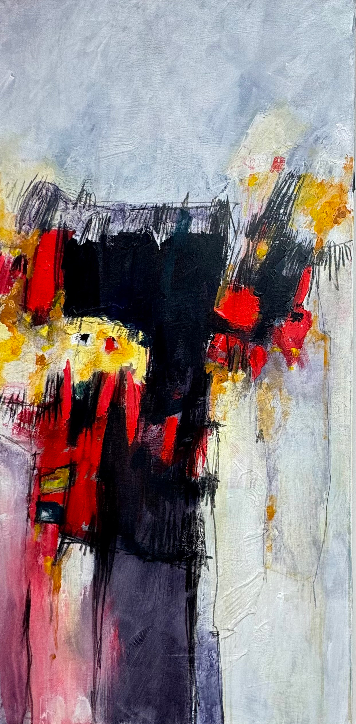 Yello bird II, dipt 140x70cm, aoc